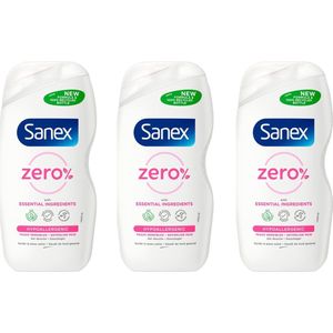 Sanex Zero Douchegel - Gevoelige Huid - Voordeelverpakking 3 x 500 ml