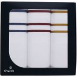 Swan 3 stuks Heren zakdoeken - Jack - 40