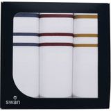 Swan 3 stuks Heren zakdoeken - Jack - 40
