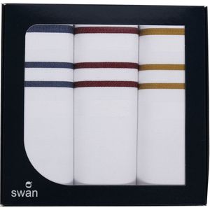 Swan 3 stuks Heren zakdoeken - Jack - 40