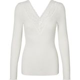 Pieces dames shirt Kant lange mouw - Siri Bordeaux