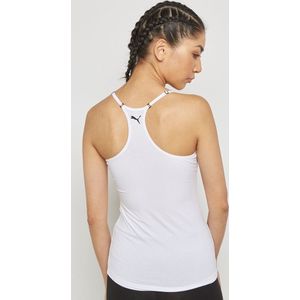 Puma - Racerback - Tank Top - Wit & Grijs - Katoen & Modal - Spaghetti Bandjes