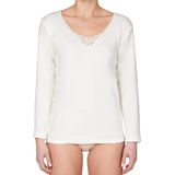 Entex thermo shirt lange mouw met kantje - Creme