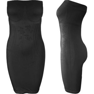 Fine Woman - Strapless Onderjurk - Zwart - Naadloos - Anti Slip