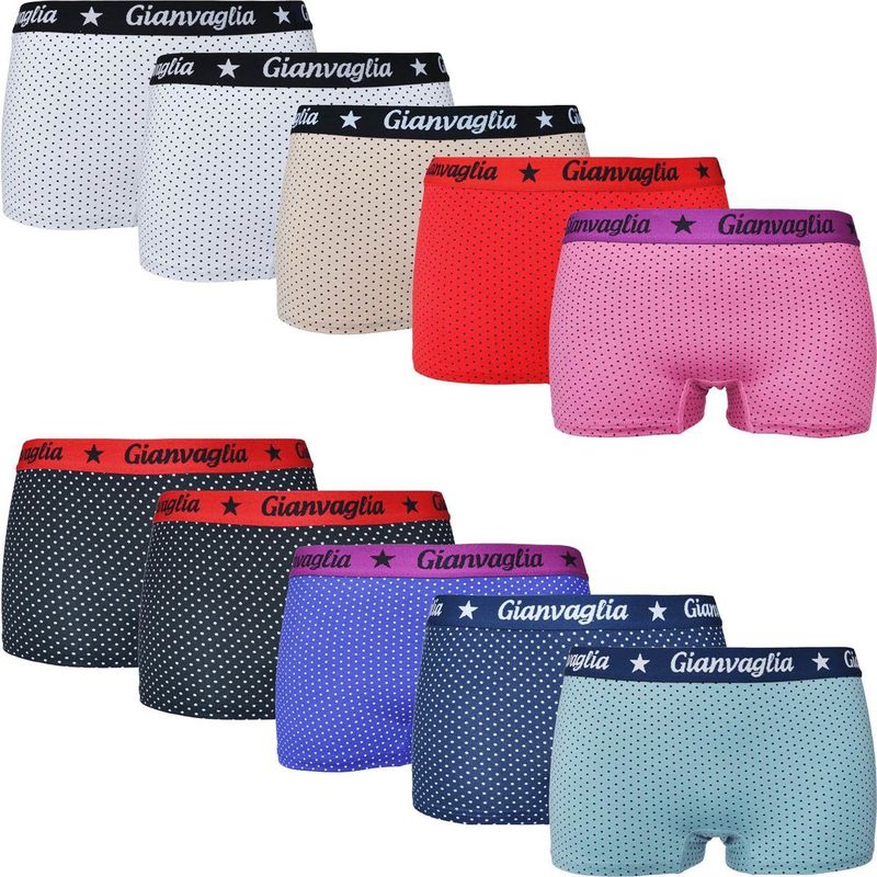 Gianvaglia - Dots-2 - Boxershorts - Multipack - Katoen - 10 Stuks