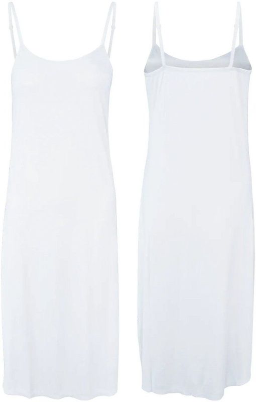 Gaubert - Onderjurk Extra Lang - Wit - Spaghetti Bandjes