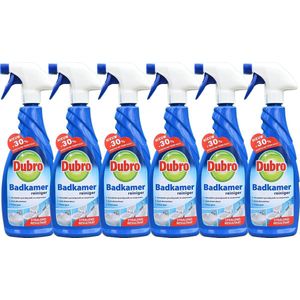 Dubro badkamer reiniger - 30% effectiever tegen kalk - badkamerreiniger - 6 x 650 ml