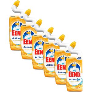 6x WC Eend Toiletreiniger Action Gel Citrus Splash 750 ml