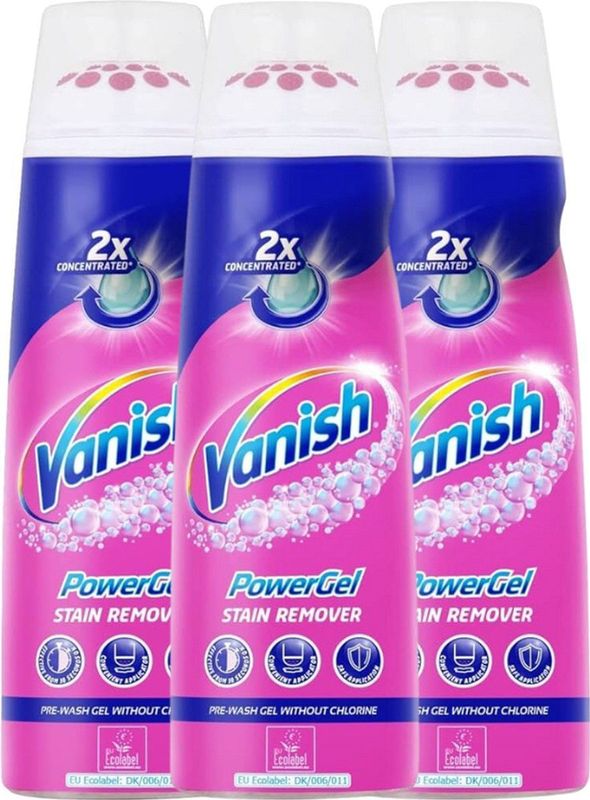 Vanish - Oxi Action Gold Powergel - Vlekverwijderaar - 200ml x3