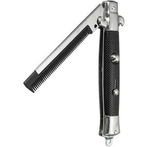 KAM - OPKLAPBARE KAM - AUTOMATISCH OPKLAPBAAR - ROESTVRIJSTAAL - BAARDKAM - BORSTEL - STYLING - POCKET