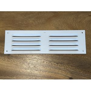 TQ4U Ventilatierooster - Schoepenrooster - Muurrooster - 300 x 90 mm - Aluminium - Wit gelakt