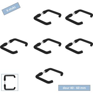 STARX deurkruk ""Coupe"" - Matzwart - Aluminium - 6 sets