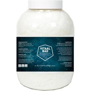 4.5 KG VitaalBad® Magnesium Badkristallen citraat vlokken Badzout - meest Pure en Krachtige magnesium verkrijgbaar - voor voetenbad of ligbad - pot 4500 GRAM