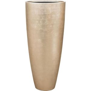 Maxim vaas champagne 90cm hoog | Luxe hoge XL vazen metallic zilver licht | Grote bloempot plantenbak