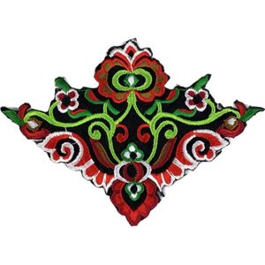 Lychee Bloemen Strijk Embleem Patch Rood Groen 13.8 cm / 10.2 cm / Rood Groen