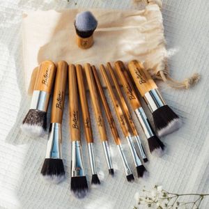 Make Up - Kwasten Set - 11 Delig - Bamboe - Inclusief Opbergzakje