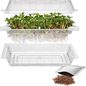 Ferrarium Kiemgroenten Kweekbak - kiemgroenten kweken - sprouting - tauge kweken - diy kiemgroenten - Kweekpot - Moestuinbak - Kweken - Spruiten - Groenten - Moestuin - Kiempotten - Kweekpotten - Kiempot -  Kweekbak - Kweektafel - Zaaibak