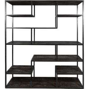 Home67 - Vakkenkast Huub - Roomdivider - Zwart - Mangohout