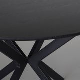Eettafel rond Ronsi zwart 120cm ronde tafel