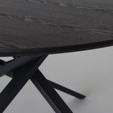 Eettafel rond Ronsi zwart 150cm ronde tafel