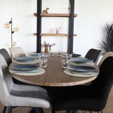Eettafel ovaal 210cm Rato bruin ovale eettafel