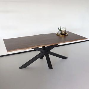 Eettafel langwerpig 220cm Jeffo bruin langwerpige tafel