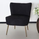 Fauteuil Zitbank 1 Persoons Teddy Zwart Stoel