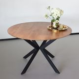 Eettafel rond Ronsi bruin 130cm ronde eettafel