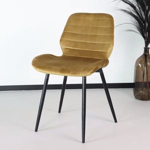 Eetkamerstoel Vinnies bruin velvet design stoel