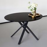 Eettafel rond Ronsi Antoinette zwart 140cm ronde tafel
