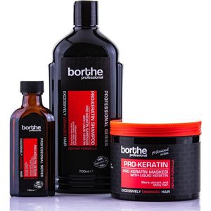Borthe Professional -  Pro-Keratine Haarverzorgingsset - Geschenkset - Complete haarverzorging
