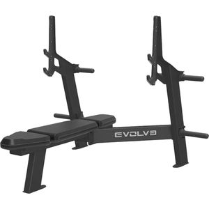 Evolve Fitness EC-509 - Olympic Flat Bench Press Halterbank - Hoogwaardige bekleding - Duurzaam frame - Gewichtsopslag tot 300 KG