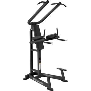 Dip & Pull Up Station Evolve Fitness PR-219 - Power Tower - Fitness Apparaat / Machine voor Krachttraining - Rug & Buik - Pull Ups / Buikspieren - Voor Home Gym / Thuis Fitness en Commercieel Gebruik - Uitstekende Garantie - Duurzaam Frame