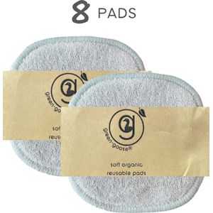 Herbruikbare wattenschijfjes - Gezichtsreiniging - Wasbare wattenschijfjes -Milieu vriendelijk - Makeup pads - 8 pcs - Wit