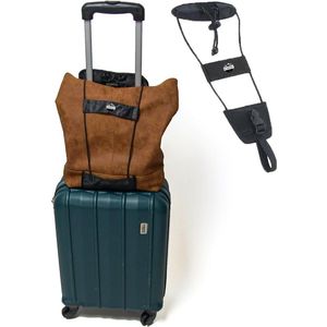 Reismonkey Elastische Kofferriem - Bagageriem voor koffer - Bevestigingselastiek voor handbagage - Organizer - Zwart - Voor op Reis - Reisartikelen