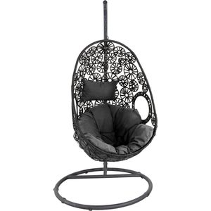 Outdoor Living - Hangstoel Flower Zwart