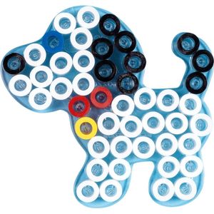 Hama MAXI HONDJE / HOND / PUPPY strijkkralen vormpje / figuur / grondplaat voor extra grote maxi strijkparels (strijkkralenbordje / legbordje dier) knutselen met kralen, creatief kralen cadeau voor kleine kinderen / kleuters!