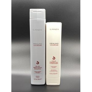 L'anza Healing Colorcare set Silver Brightening Shampoo 300ml en Color-Preserving Conditioner 250ml - no yellow