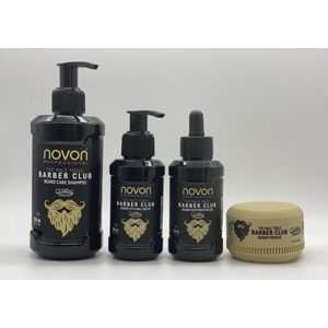Novon Baard verzorgingsset - Baardshampo 250ml - Baard Styling Cream 100ml - Baard Olie 60ml - Baard Pomade 50ml