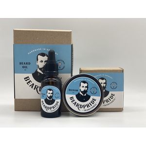Beardpride baardset - 100% natuurlijke ingrediënten - Baardolie Traditionell - Bio 30ml - Baardbalsem Traditional - Bio 55g