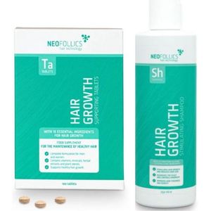 Neofollics - Behandeling voor dunner wordend haar - Haargroei shampoo - Haargroei tabletten