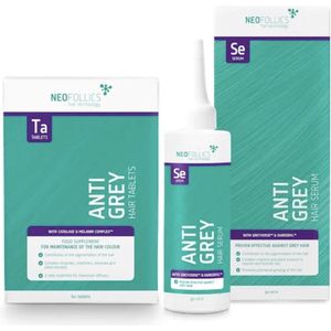 Neofollics Anti Grey Treatment - Anti grey Hair Serum & Anti Grey Hair Tablets
