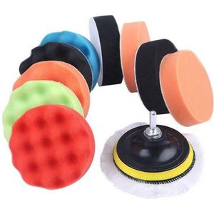 Polijstset voor Boormachine 12 delig - Polijstschijven - Boormachine - Polijstmachine - Polishing - Auto wasssen - Schoonmaak - Polijstset - Krassen verwijderen - Glans - Gereedschap