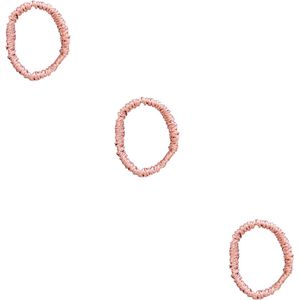 YOSMO - Zijden haar elastiek - Scrunchies - Kleur blush - 100% moerbei zijde - 3 stuks
