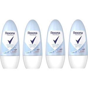 Rexona - Deoroller - Cotton Dry - Anti Perspirant - Anti Transpirant - 50 ml - 48 HR - Voordeelverpakking 4 x 50 ml