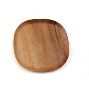 Floz houten ontbijtbord - houten bord - vierkant bord - set van 2 - 25 cm - fairtrade