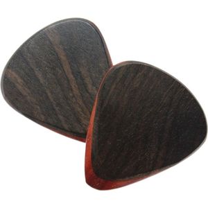 Ebben houten fusion plectrum met Padoek kern 2-pack 3.00 mm