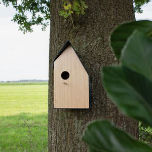Vogelhuis Happy Bird House - Bamboe en Staal | Heeej | Duurzaam | Vogels | Cadeau