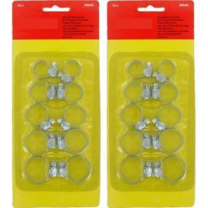 Deal Tools Home And Garden Hoogwaardig Slangenklemmen Set - 8-27 mm - 20 Delig