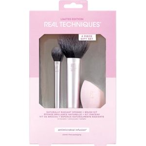 Real Techniques Limited Edition Radiant Make-up Spons + Make-upkwasten Set - 3 Delig